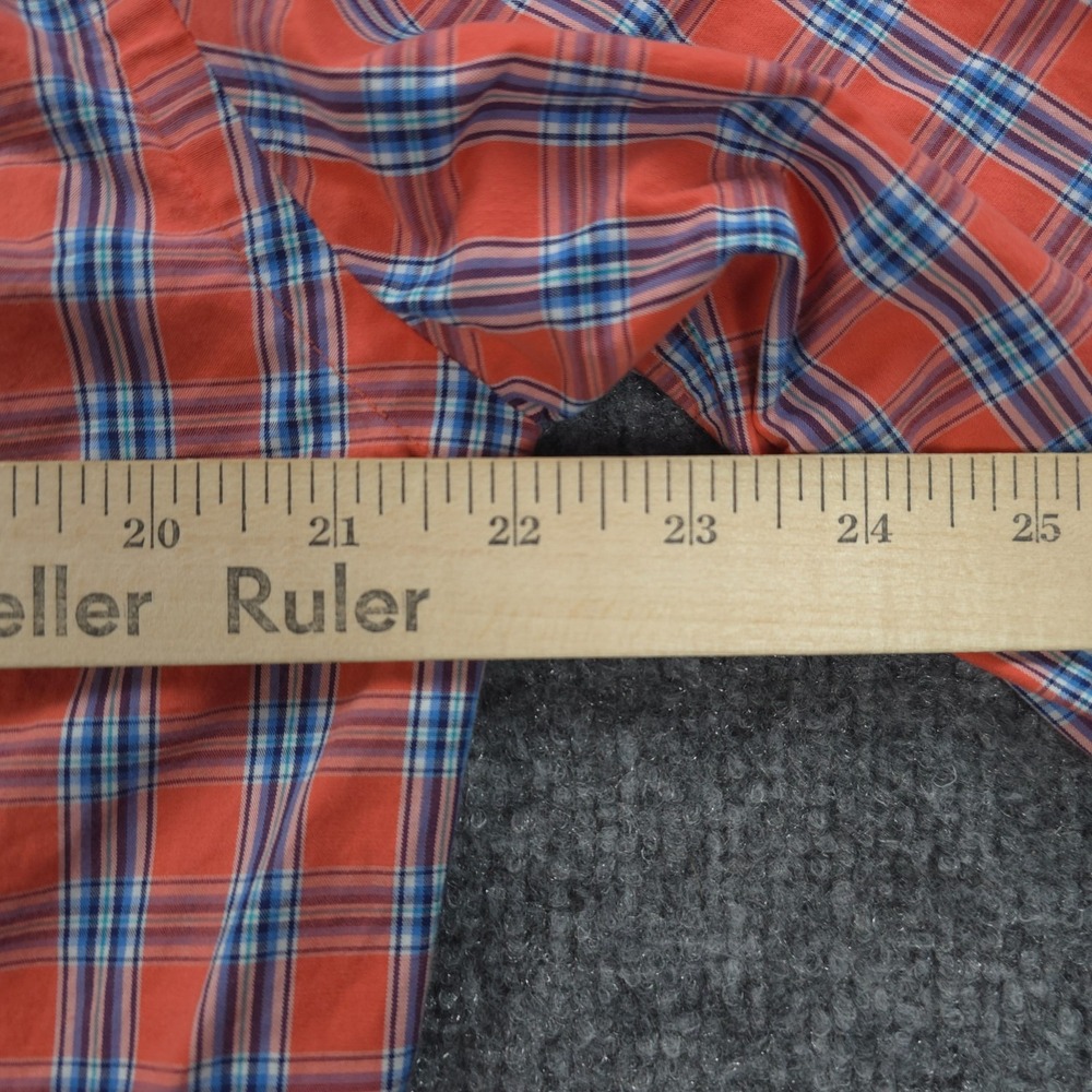 Southern Tide Shirt Mens Small Orange Plaid Skipjack Casual Preppy Beach‎ Surfer - Picture 9 of 12